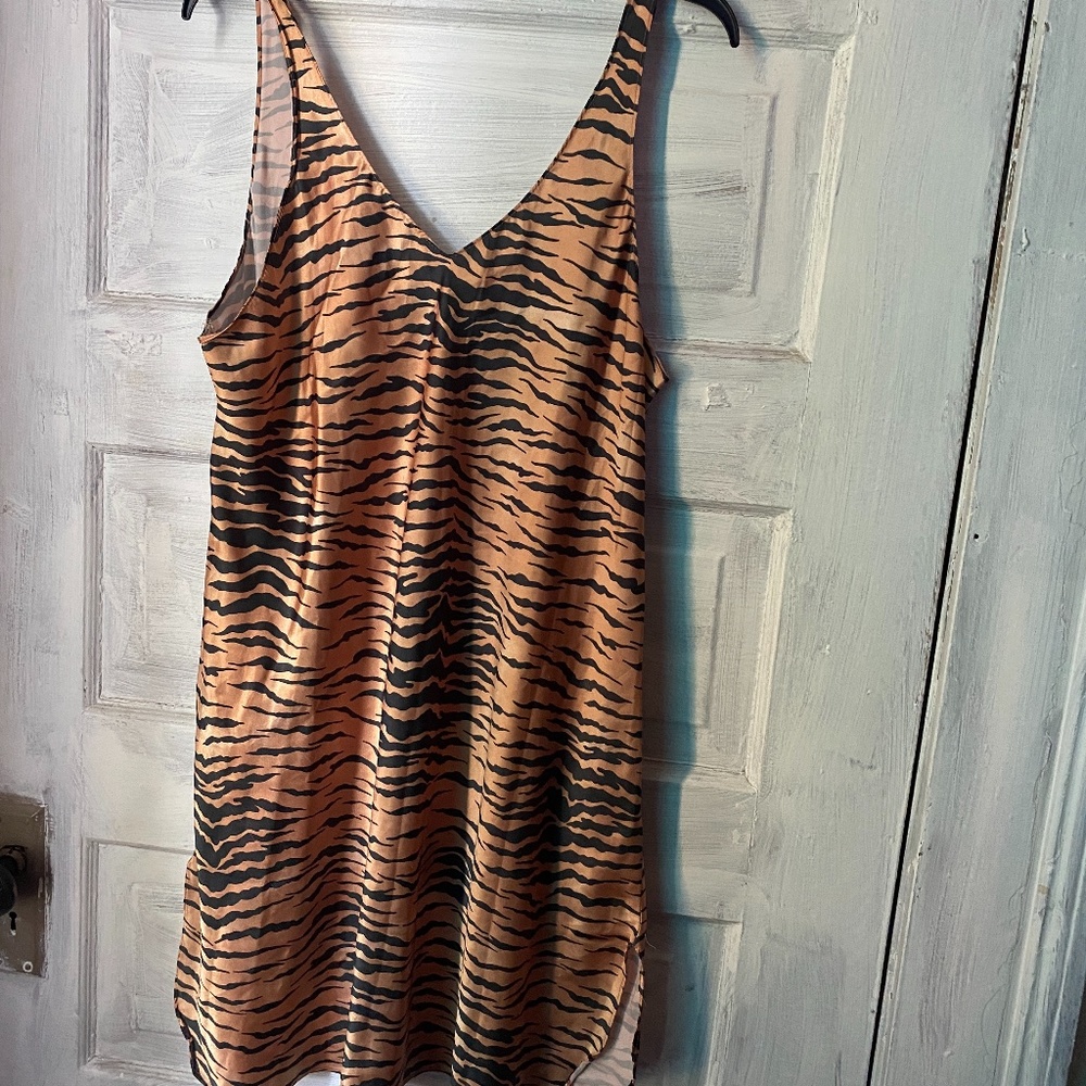 gold zebra print silk nightie